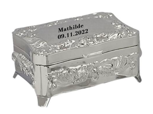 Nordahl Andersen Smykkeskrin m. blomster Krom