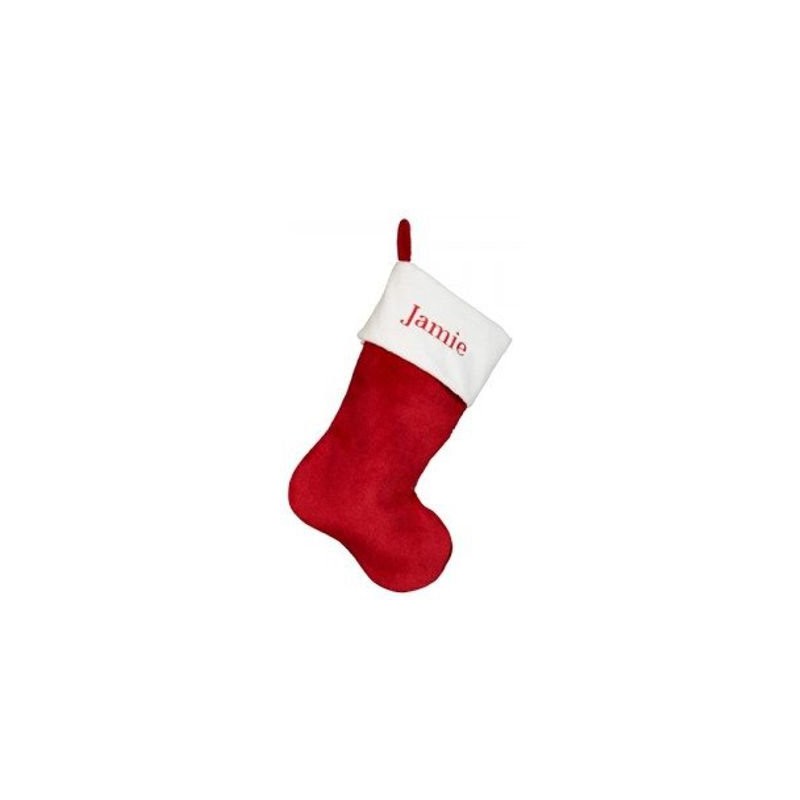 Julesok med navn broderet