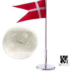 Nordahl Andersen Bordflag m. dåbsmotiver 40 cm krom