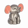 Nordahl Andersen Elefant sparebøsse lyserød emalje fortinnet