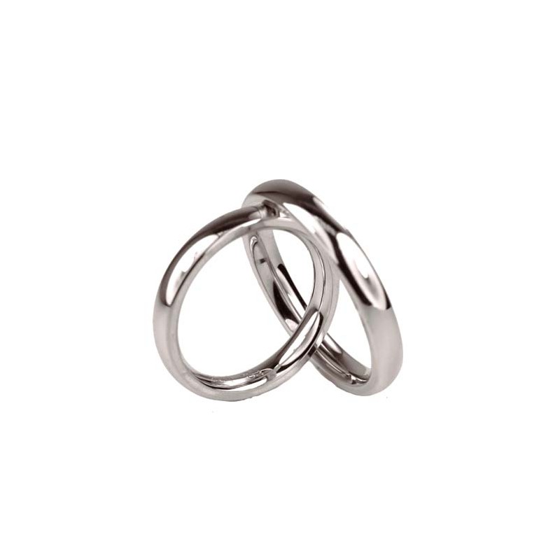 Scrouples Vielsesring - Forlovelsesring - Sølv - 3,5 mm - Rund inderside og rund overflade