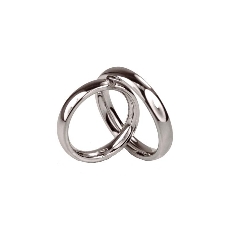 Scrouples Vielsesring - Forlovelsesring - Sølv - 4 mm - Rund inderside og rund overflade