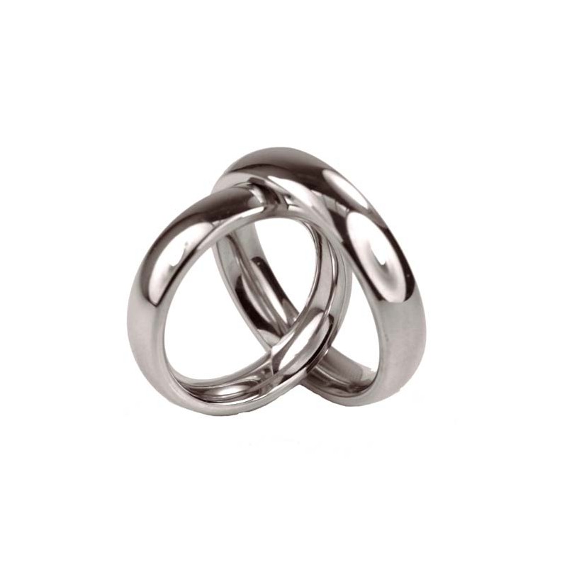 Scrouples Vielsesring - Forlovelsesring - Sølv - 5 mm - Rund inderside og rund overflade