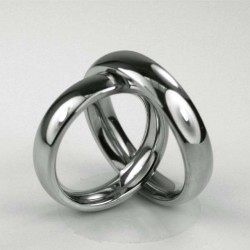 Scrouples Vielsesring - Forlovelsesring - Sølv - 5 mm - Rund inderside og rund overflade