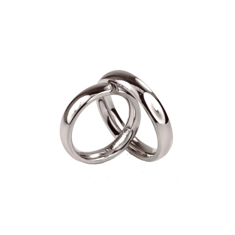 Scrouples Vielsesring - Forlovelsesring - Sølv - 4,5 mm - Rund inderside og rund overflade