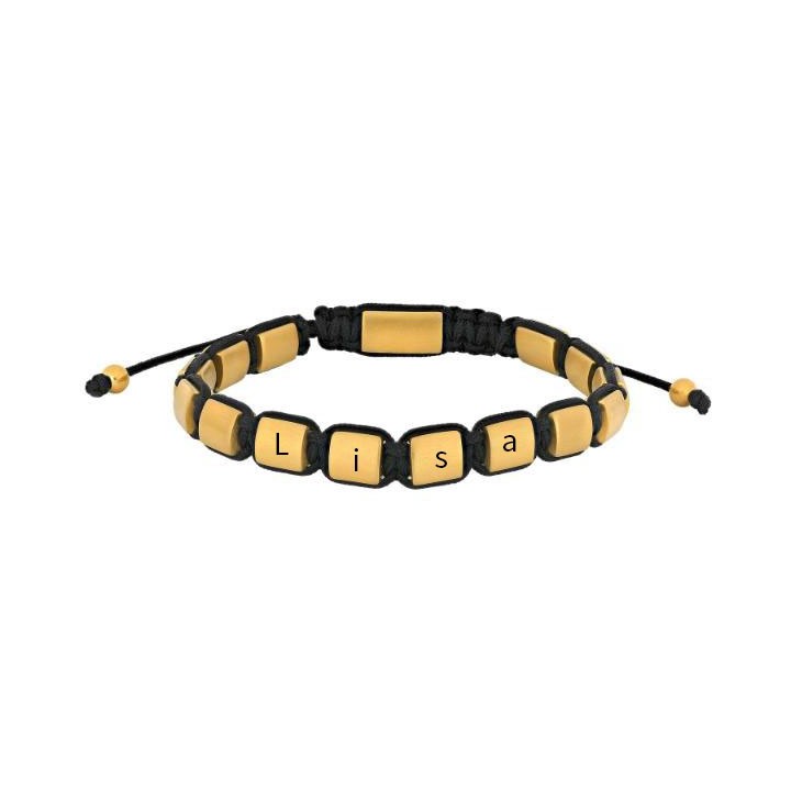 Son of noa square forgyldt stål armbånd - et flot  armbånd til herrer.