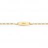 Scrouples Børnearmbånd oval plade 8 kt guld 16 cm