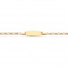 Scrouples Børnearmbånd oval plade 8 kt guld 16 cm