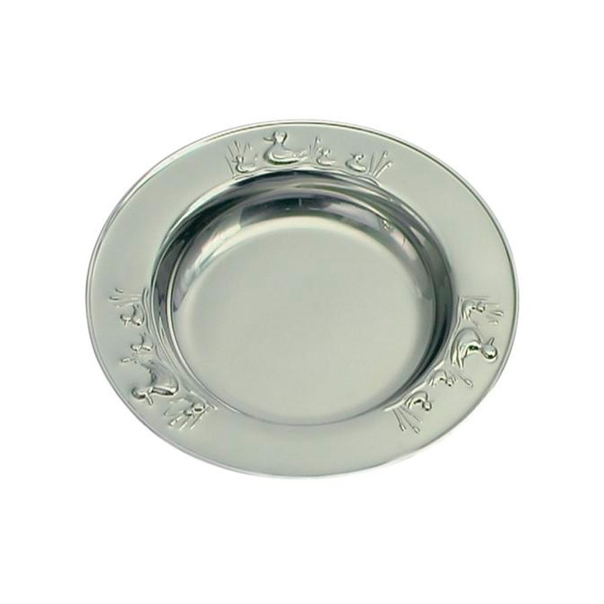 Nordahl Andersen Tallerken med ænder i stål