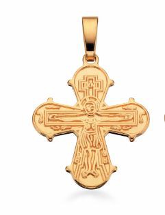 Dahl Dagmarkors forgyldt vedhæng 23x19 mm inkl. kæde