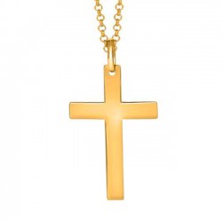 SON of Noa stål forgyldt kors 20 x 29 mm inkl. kæde