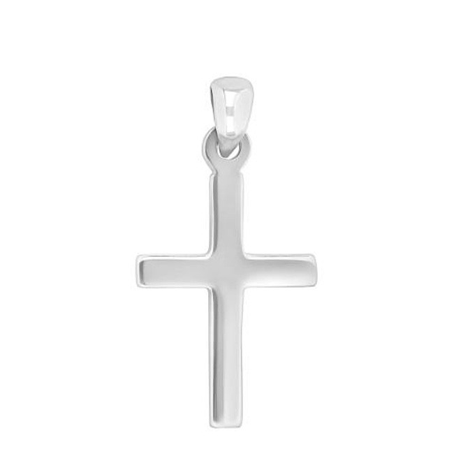 Siersbøl Kors massiv sølv vedhæng 20 x 12,5 mm inkl. kæde