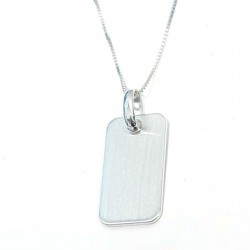 Dahl Dogtag massiv sølv 15 x 26 mm inkl. kæde
