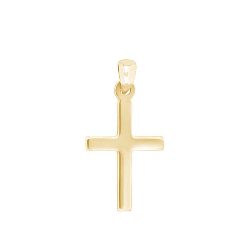 Siersbøl Rhod. sølv forgyldt kors massiv 28 mm