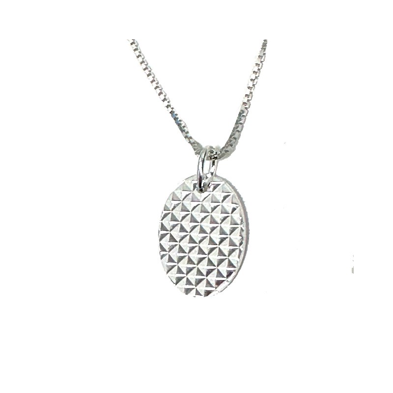 Dahl Facet oval sølv vedhæng 15x11 mm
