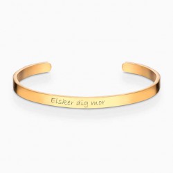 Dahl Sølv forgyldt armring 5 mm