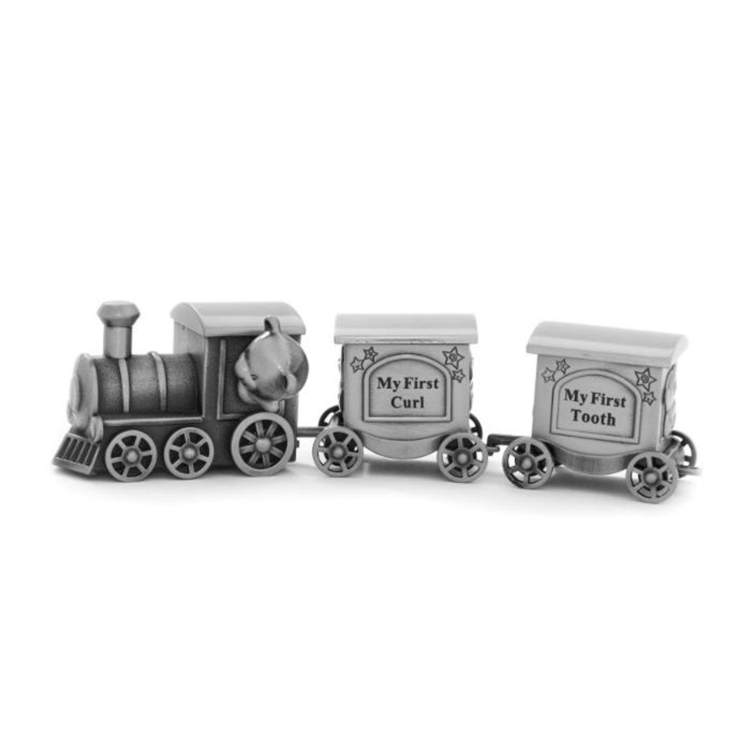 Nordahl Andersen Min første tand og hårlok sæt Tog med bamse fortinnet