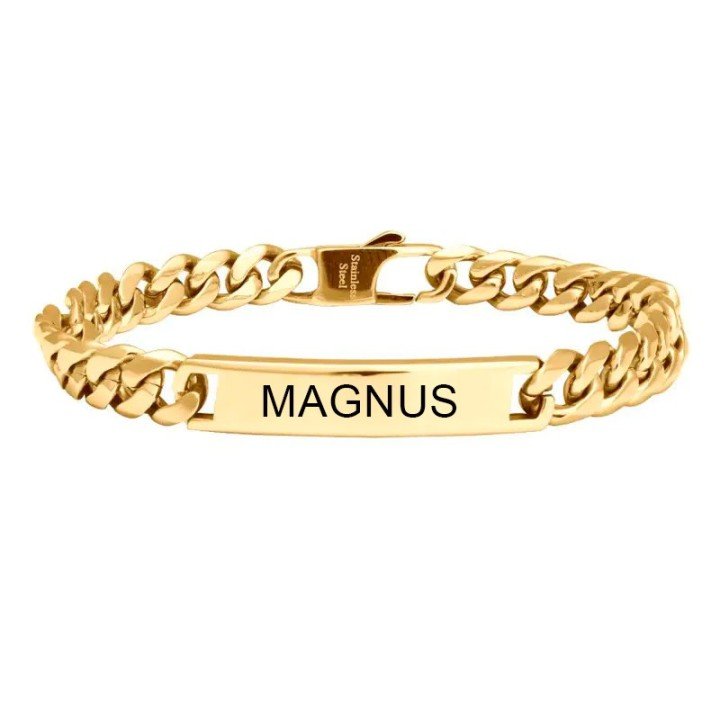 Elegant panser armbånd til ham → Køb din gave hos Dahlsgravering