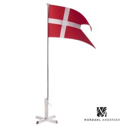 Nordahl Andersen Krydsfod bordflag forsølvede 30cm
