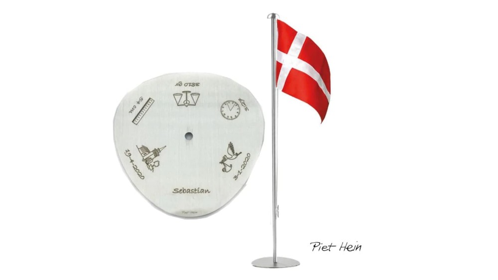 Dåbsflag med gravering | Køb med gratis indgravering