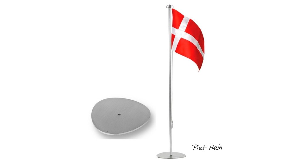 Bordflag med logo | Gratis gravering i stålfoden, fra 1 stk.