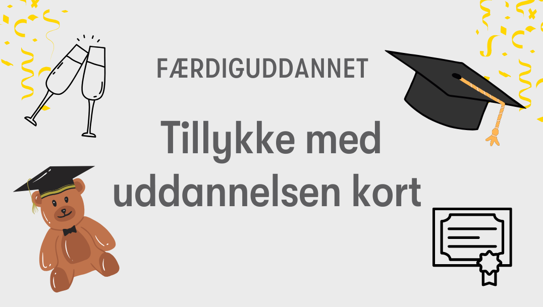 Tillykke med uddannelsen kort