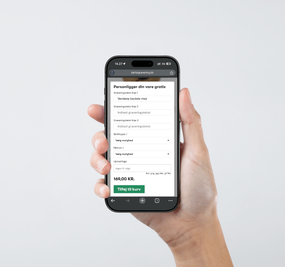 Tilpas med gravering